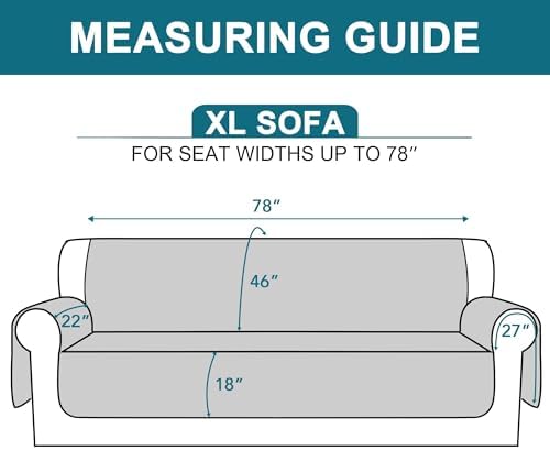 Turquoize 100% Waterproof Sofa Covers Couch Cover for Dogs, XL Sofa 78" - Image 5