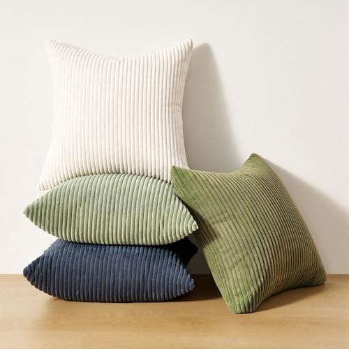 Topfinel 22x22 Muted Teal Boho Farmhouse Couch Throw Pillows Decorative Velvet Pillow Covers for Bed Pack of 4 Accent Modern Pillowcase Sofa Livingroom Home Decor - Image 5