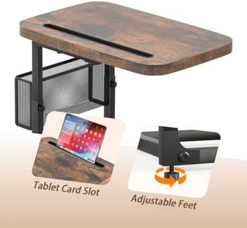 Tv Dinner Couch Tray Table with Card Slot，Adjustable Height Bedside table - Image 5