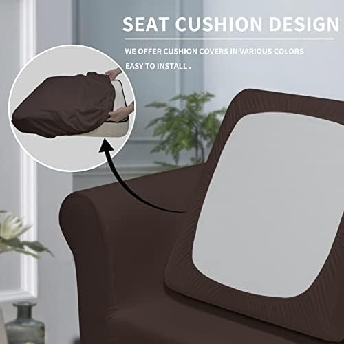 Easy-Going 2 Pieces Stretch Sofa Slipcover for Armchair Washable - Image 3