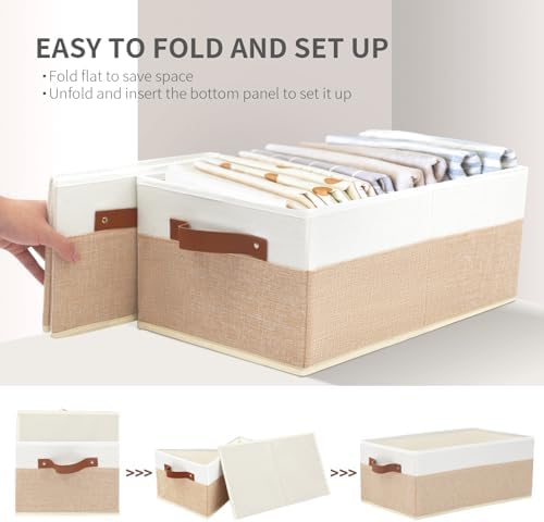 6 Pack Fabric Storage Bins, Large Storage Baskets for Shelves - Image 7