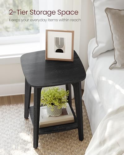 VASAGLE Side Table, 2-Tier Small Square End Table, Nightstand - Image 4
