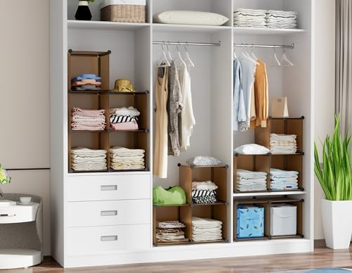 6-Cube Storage Organizer, Closet Organizer Storage Shelf Bookcase Bookshelf with Metal Hammer, Storage Cubes Organizer Cabinet for Kids, Closet, Bedroom, Bathroom, (11.8x11.8x11.8 inch) - Image 5