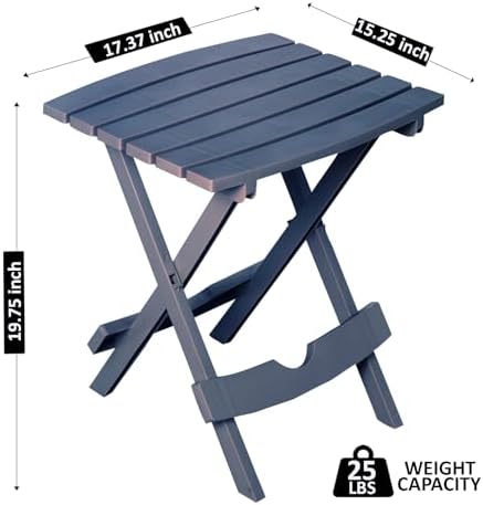 Adams Quik-Fold® Side Table - Bluestone - Image 3