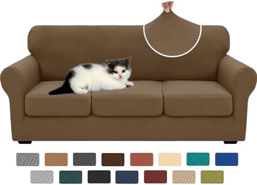 XINEAGE 4-Piece Stretch Sofa Cover, Washable Couch Covers for Dog by XINEAGE