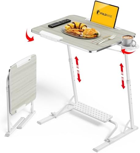 FoldWise Upgraded Folding TV Tray Table, Sturdy Couch & Dinner Laptop Table by FoldWise