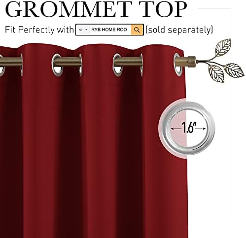 RYB HOME Privacy Curtain for Sliding Glass Door Locker Room Basement Closet - Image 2