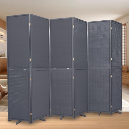 Room Divider Folding Privacy Screens,Hand-Made Natural Bamboo Room Dividers by HOMSCREENER