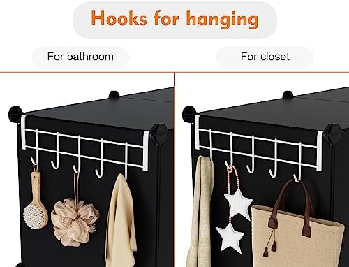 HOMIDEC Closet Organizers and Storage, 12 Cube Storage Organizer, Black - Image 6