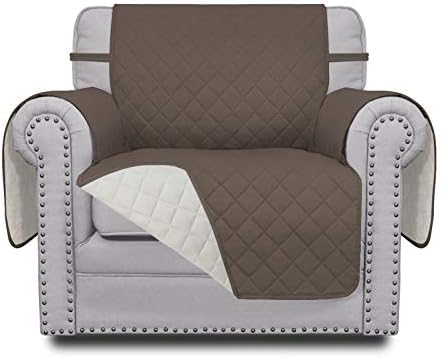 Easy-Going Reversible Couch Cover, Small Chair, Taupe/Ivory by Easy-Going