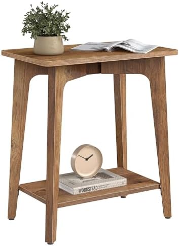 VASAGLE Side Table, 2-Tier Small Rectangular End Table, Nightstand by Unknown