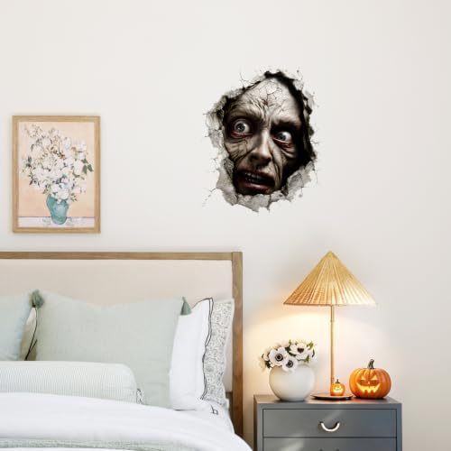 Creepy Face Wall Decals Peel and Stick Halloween Stickers, Horror Monster Removable Vinyl Wall Art for Bedroom Living Room Party Decor - Image 7