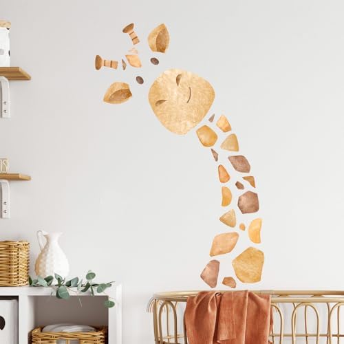 Large Giraffe Wall Decal, Cute Giraffe Wall Stickers, DIY Safari Animal Wall Decor for Nursery Baby Bedroom Kindergarten - Image 5
