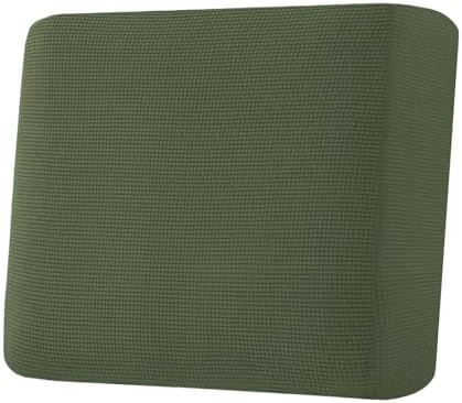 H.VERSAILTEX Super Stretch Individual Seat Cushion Covers Sofa Covers Couch Cushion Covers Slipcover Sets Thick Jacquard Textured Twill Fabric (1 Piece Chair Cushion Cover, Bronze Green) by HVERSAILTEX