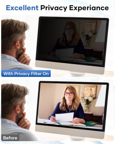 [2 Pack 23.8 Inch Computer Privacy Screen for 16:9 Aspect Ratio - Image 4