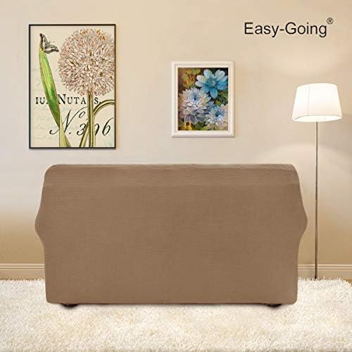 Easy-Going Stretch Loveseat Couch Covers Washable Camel - Image 4