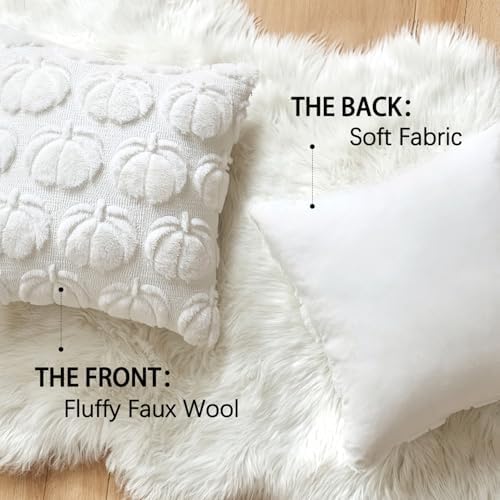 MIULEE Fall Pillow Covers Pumpkin Fall Decor 24x24 Pure White - Image 5