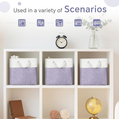 FinishingBo 11 inch Cube Storage Bin with Handles 6 Pack - Image 5