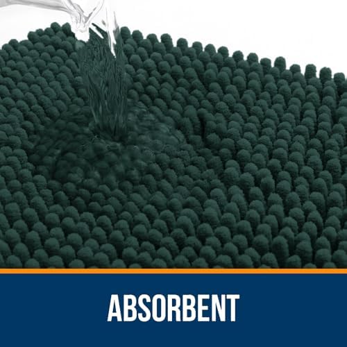 OLANLY Toilet Rugs U-Shaped 20x20, Soft Absorbent Chenille Contour Rugs - Image 4