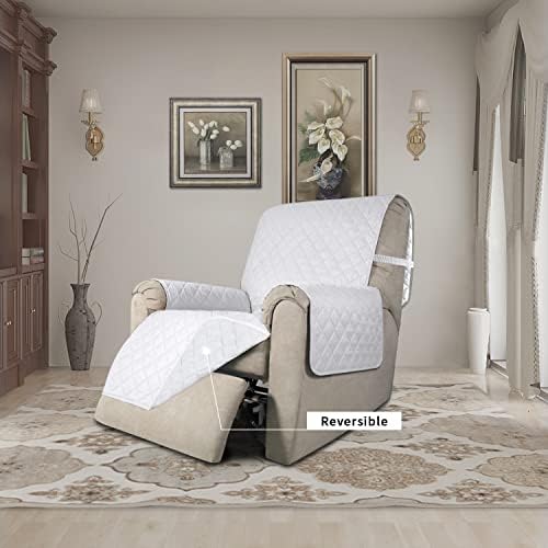 Easy-Going Reversible Couch Cover, Recliner 22 in, White/White - Image 2