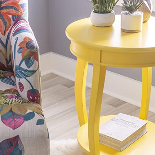 Powell Furniture Powell Round Shelf, Yellow Table - Image 4