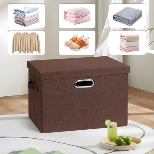 Storage Bins with Lids Fabric Closet Organizers Cubes Office Organization - Image 6