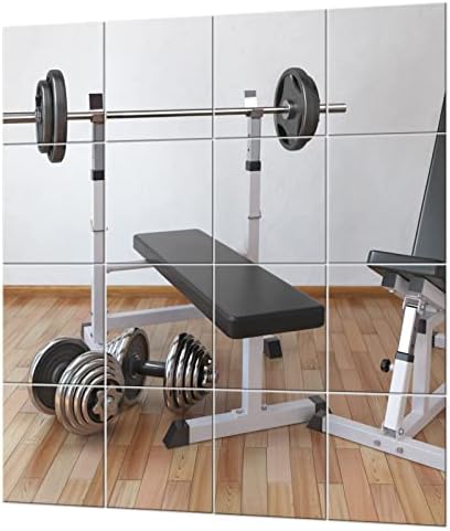EVENLIVE® Gym Mirrors for Home Gym Self-Adhesive Tiles 16-Pack 12x12inch by EVENLIVE