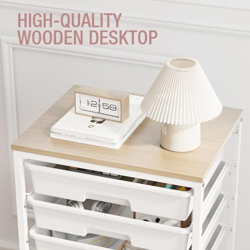 TOOLF Rolling Storage Cart with 8 Drawers,White - Image 6