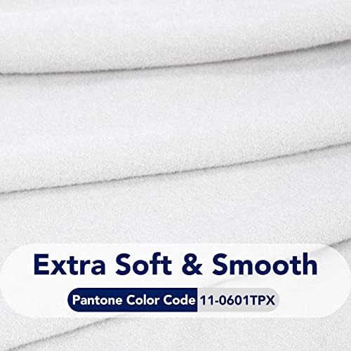 PureFit Stretch Oversized Couch Covers Fleece Sofa Slipcovers White - Image 5