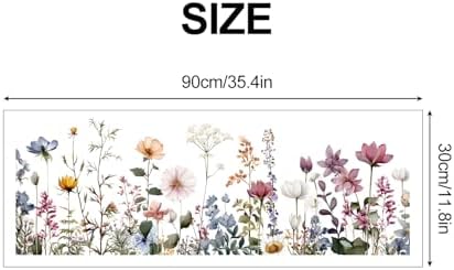 ANNA QUEEN Wildflower Wall Decals Peel and Stick, Vintage Botanical Flower Wall Stickers, Floral Wall Decor Removable Vinyl Wall Art for Bedroom Living Room Home Decor - Image 2