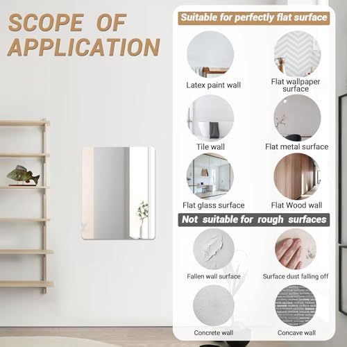 Self-Adhesive Acrylic Wall Mirror, 12 x 14 Inch - Image 5