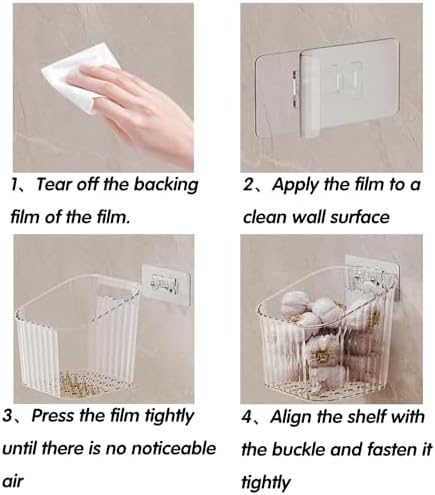 4 PCS Wall Mounted Storage Racks, Storage Containers, for Bathroom - Image 3