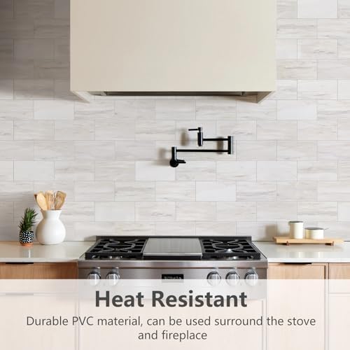 STICKGOO Subway Tile Peel and Stick Backsplash, Glossy Light Brown PVC Self Adhesive Tile Backsplash, Stick on Tile for Kitchen and Bathroom(10 Sheets) - Image 3