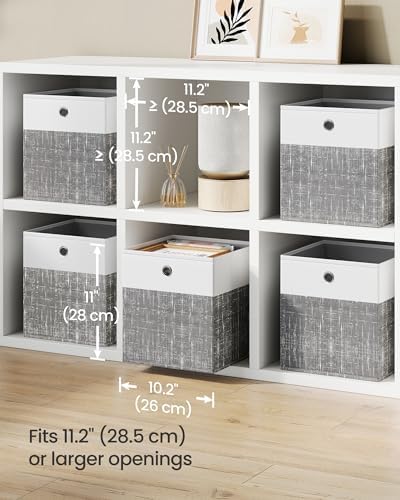 SONGMICS Storage Cubes, Set of 6 Foldable Organizer Boxes with Handles - Image 7