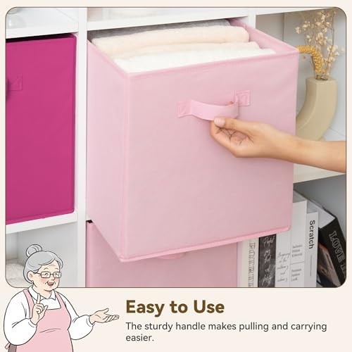 GRANNY SAYS 13x13 Cube Storage Bins, Pink Gradient, 6-Pack - Image 5