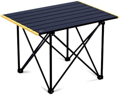 iClimb Ultralight Compact Camping Folding Table (Reinforced Black - L) by iClimb
