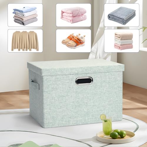 Storage Bins with Lids Fabric Closet Organizers Cubes Office Organization - Image 6