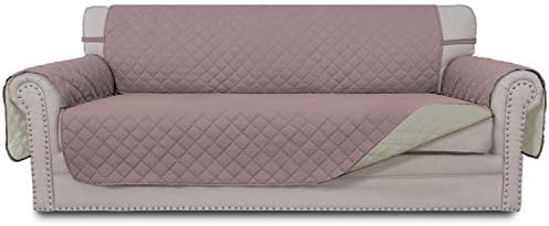 Easy-Going Reversible Couch Cover, 4 Seater Sofa, XX-Large Sofa, Pink/Beige by Easy-Going
