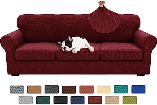 XINEAGE 3-Piece Stretch X-Large Sofa Cover, Washable Couch Covers for Dog by XINEAGE
