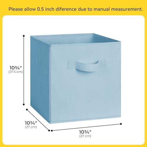 Cupic Cupid 6-Pack 11x11 Cube Storage Bins, Fabric Bins, Pastel Colors - Image 3