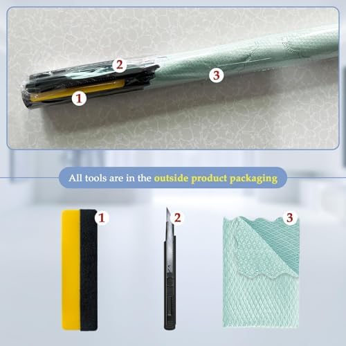 Niviy One Way Window Privacy Film with Installation Tools Window Tint for Home See Out Not in Effect Anti UV Heat Control Glass Door Film for Home Office (Black Silver 23.6" x 236") - Image 2