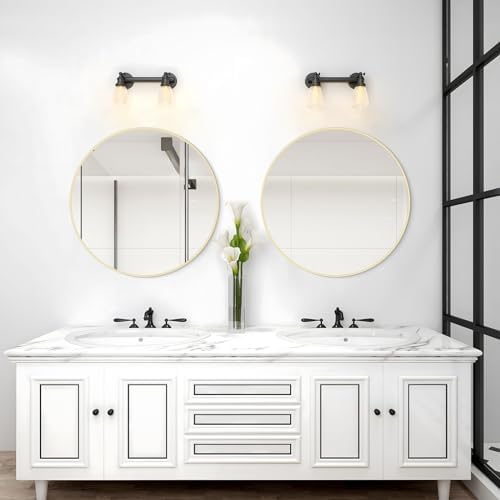 WallBeyond 24 inch Round Mirror Gold Circle Wall Mirror for Bathroom with Metal Framed, Round Wall Mirror for Wall Decor, Vanity, Entryway Living Room - Image 3