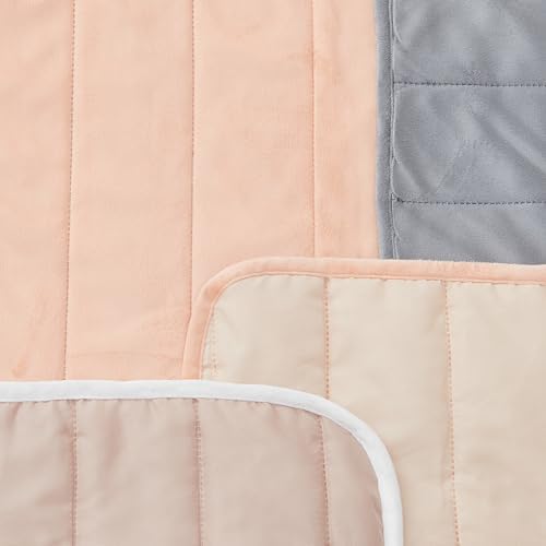 Great Bay Home Velvet Loveseat Cover - Washable Slipcover Furniture Protector with Elastic Straps - Furniture Cover for Dogs, Kids, and Pets - Stitched Detail (Peach) - Image 6