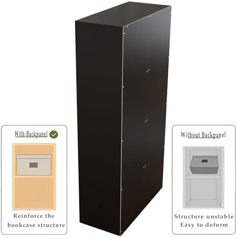 OSCHF 8-Cube Storage Shelf Bookcase, Black - Image 6