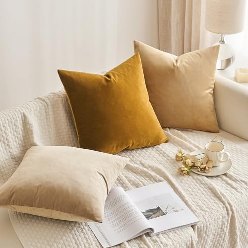 MIULEE 12x20 Inch Lumbar Velvet Throw Pillow Covers Mustard Yellow - Image 4