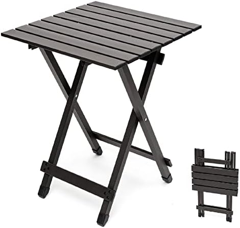 SUNNYFEEL Folding Camping Table - Lightweight Aluminum Portable Picnic Table for Cooking, Beach, Hiking, Travel, Fishing, BBQ, Indoor Outdoor Small Foldable Camp Tables by SunnyFeelCamping