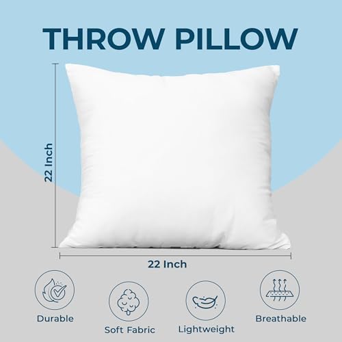 Utopia Bedding Throw Pillows, Decorative 22x22 Pillow Inserts, Set of 4 - Image 4