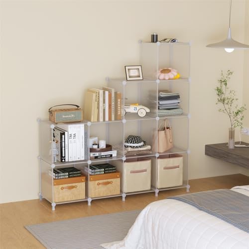 AWTATOS Closet Organizers, 12 Cube Storage Organizer, Transparent Twill - Image 4