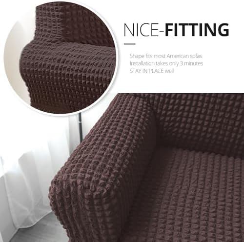 NICEEC Arm Chair Covers Armchair Covers Universal Slipcovers with Skirt - Image 3