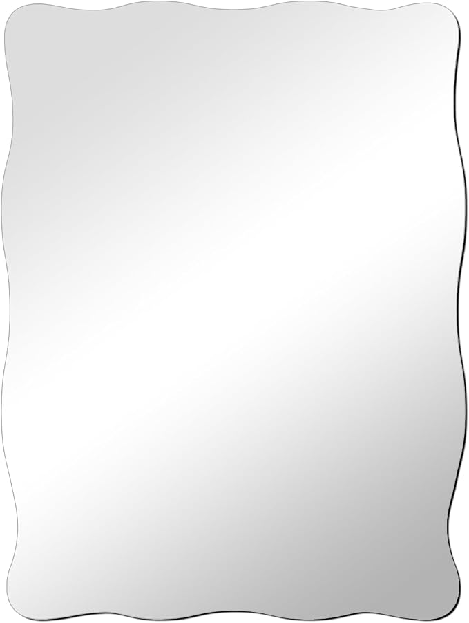 Scalloped Mirror for Wall,16x12 Acrylic Round Wavy Wall Mirror - Image 8